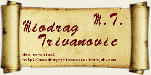 Miodrag Trivanović vizit kartica